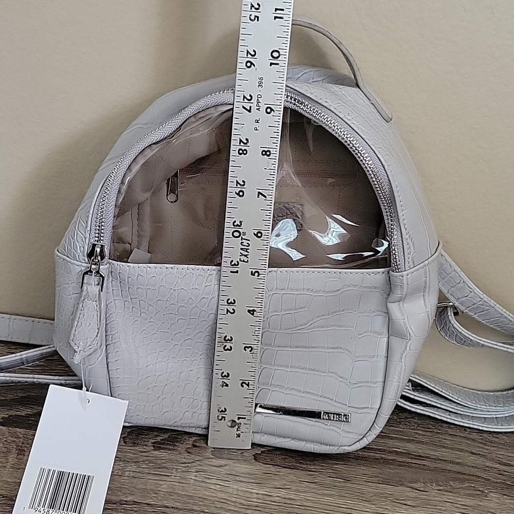 Kensie Gray Snakeskin Mini Backpack — image 8 of 8
